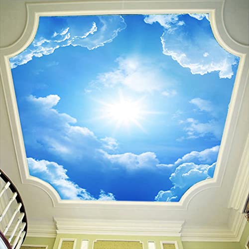 SABORR Selbstklebende PVC-Deckentapete 3d Wohnzimmertapete blauer himmel weiße wolken sonnenschein schlafzimmer dach dekorative kunst aufkleber SABORR Selbstklebende PVC-Deckentapete 3d Wohnzimmertapete blauer himmel weiße wolken sonnenschein schlafzimmer dach dekorative kunst aufkleber von SABORR