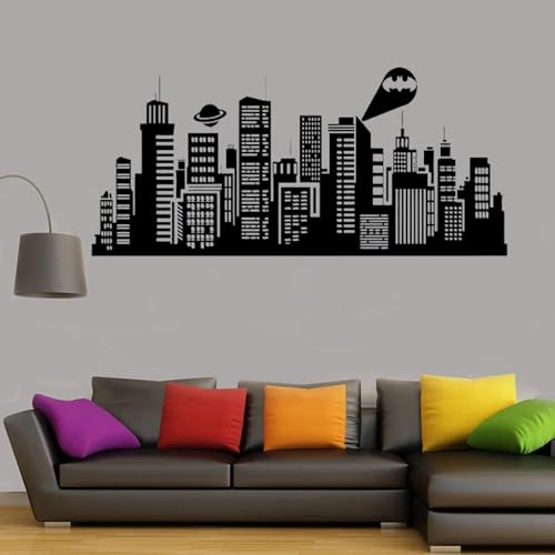 SABORR Stadt Gebäude Wand Aufkleber Cartoon Vinyl Wand Aufkleber Kinderzimmer Home Decor Art Aufkleber Schwarz PVC SABORR Stadt Gebäude Wand Aufkleber Cartoon Vinyl Wand Aufkleber Kinderzimmer Home Decor Art Aufkleber Schwarz PVC von SABORR