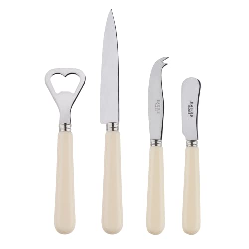 SABRE PARIS - Apero-Set, 4-teilig -Pop - Flaschenöffner, Spickmesser, kleines Käse- & Buttermesser - Edelstahl & Acryl - Spülmaschinenfest - Elfenbeinfarbe SABRE PARIS - Apero-Set, 4-teilig -Pop - Flaschenöffner, Spickmesser, kleines Käse- & Buttermesser - Edelstahl & Acryl - Spülmaschinenfest - Elfenbeinfarbe von SABRE PARIS