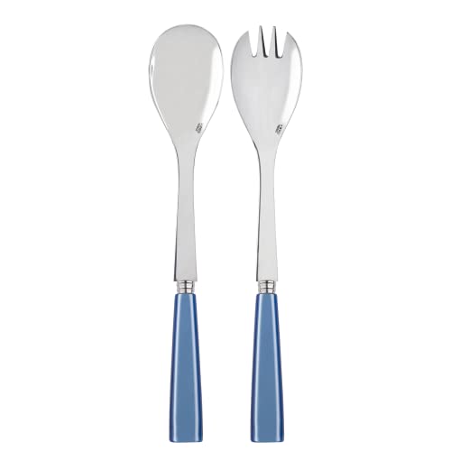 SABRE PARIS - Salatbesteck, 2-teilig 26 cm - Icône - Edelstahl & Acryl - Spülmaschinenfest - Hellblau von SABRE PARIS