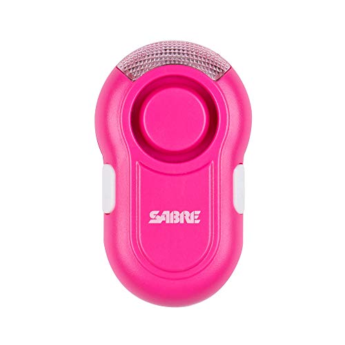SabreRed Personen-Alarm mit Trageclip und LED Licht in Pink - Das 120 dB Alarmsignal ist ca. 185 Meter weit zu hören - Bleiben Sie sichtbar auch bei Nacht durch das integrierte LED-Licht von Sabre