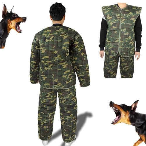 SACLMD Anti-Hundebiss-Overall,Trainings-Schutzkleidung für Militärhunde,Trainings-Hundebiss-Schutzkleidung zur Stärkung der Sicherheit,professionelle Hundetrainings von SACLMD