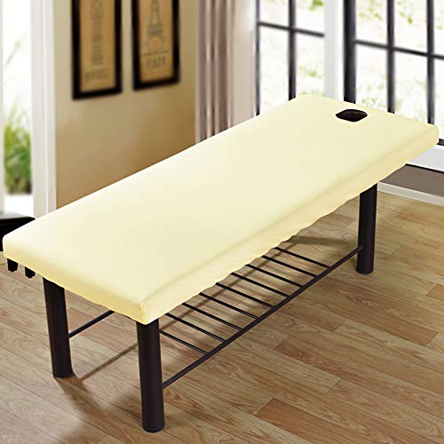 Massageliege, weiches Massageliegen-Spannbetttuch für Salon Couch, beige, Free Size von SADA72