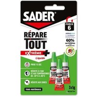 Sader Reparaturkleber repariert alles Extreme + Flüssigkeit Tube 3x1g Sader von SADER