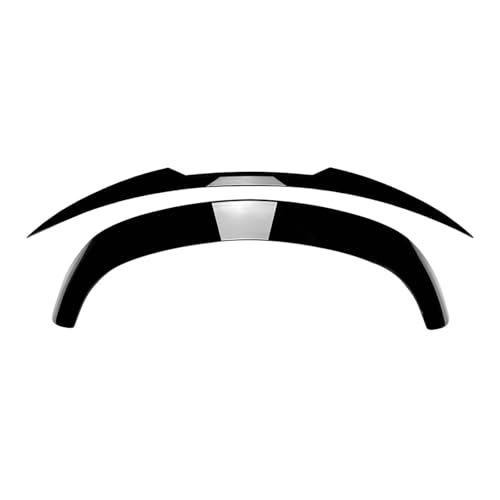 SADHADAH Spoiler Flügel Für Alfa Für Romeo Für Stelvio 2018 2019 2020 2021 2022 2023 2024 4-Türer Hinten Mitte Dach Spoiler Flügel Stamm Oberen Splitter Lip Auto Spoiler Wing(Glänzend schwarz) von SADHADAH
