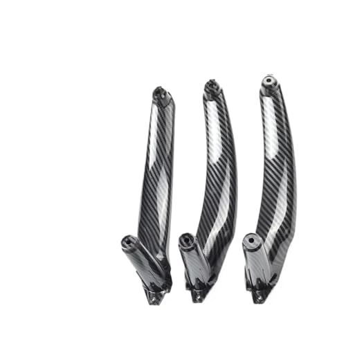 SADHADAH Türinnenverkleidung Türgriff Armlehne Auto vorne Fahrersitz LHD RHD Innentürgriff Innenverkleidung Pull Trim Cover Für E70 E71 X5 X6 Türgriff Innen(Carbon 3Pcs LHD) von SADHADAH