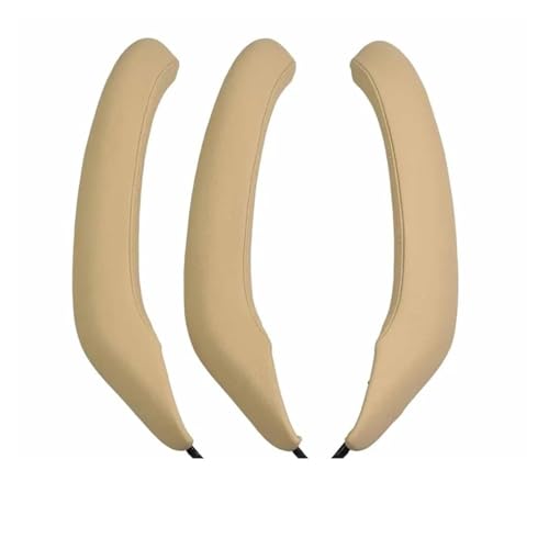SADHADAH Türinnenverkleidung Türgriff Auto-Innengriff-Lederabdeckung Für F25 F26 X3 X4 Türarmlehnenverkleidung Pull Holster ersetzen Beige Schwarz Unterstützung Türgriff Innen(LHD Beige Set) von SADHADAH