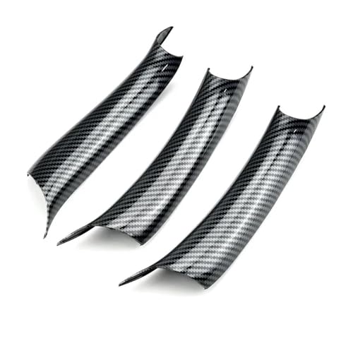 SADHADAH Türinnenverkleidung Türgriff LHD/RHD 3Pcs ABS Für X5 F15 X6 F16 2014-2018 Schwarz Carbon Fiber Stil Innen Tür griff Ziehen Schutzhülle Türgriff Innen(Carbon LHD 3 Pcs) von SADHADAH
