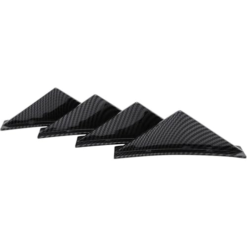 Spoiler Flügel Kompatibel mit Ford Kompatibel mit Mustang Kompatibel mit GT 2005-2021 Auto Gebogene Heckstoßstange Diffusor Haifischflossen Spoiler Lip Splitter Protector Guard Auto Spoiler Wing(Kohle von SADHADAH