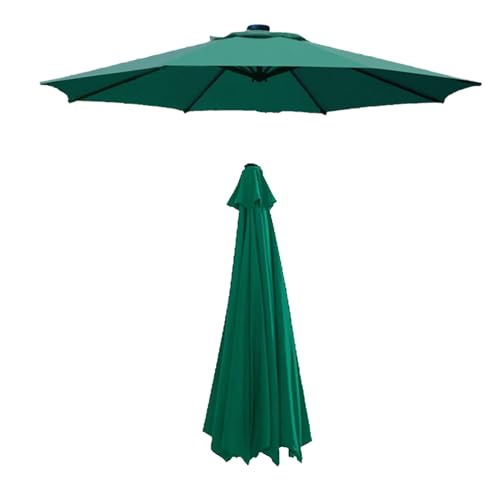 Ersatz-Bezug für Sonnenschirm, Sonnenschirmbezug Ersatzbezug, 2.0m 2.7m 3.0m Polyester 6/8 Streben,Outdoor Markt Tisch Schirm Schirm Baldachin Regenschirm Ersatz Stoff (Color : Dark Green, Size : 3. von SADITY