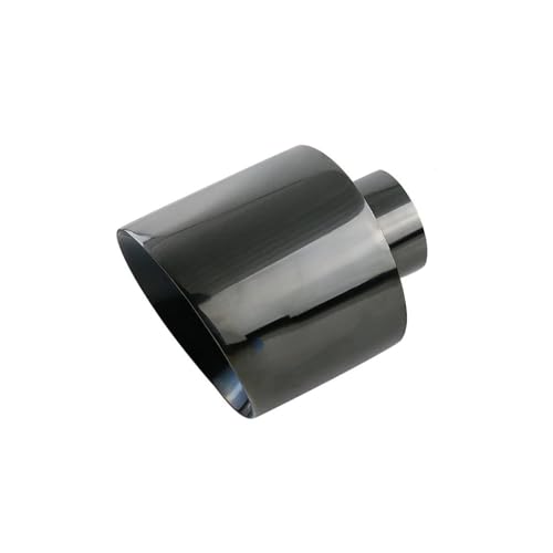 Abgasrohr 1 STÜCKE Universal Auto Auspuff Endrohr Schnittstelle 63mm 76mm Schrägauslass 127mm Edelstahl Modifizierte Schalldämpferspitze Auto Auspuffrohr(Black B) von SADQRG