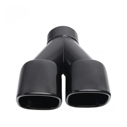 Abgasrohr 1 STÜCKE Universal Auto Auspuffrohr Schnittstelle 67mm Dual Outlet Schalldämpfer Spitze Edelstahl Schwanz Zubehör Auto Auspuffrohr(H0EJ10211c-R- Right) von SADQRG