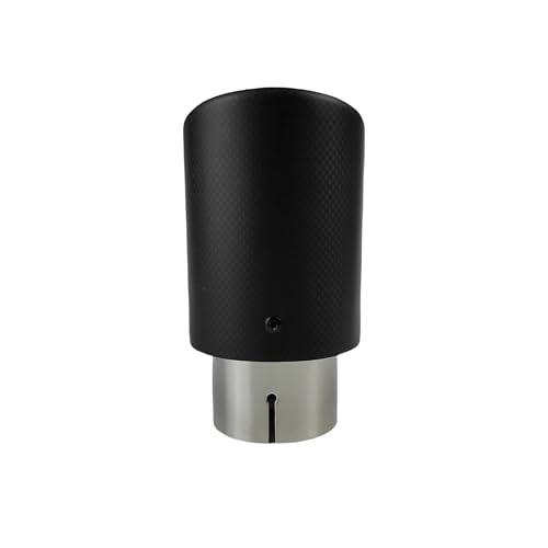Abgasrohr Auto Matte Carbon Faser Schalldämpfer Spitze Auspuffrohr Schalldämpfer Düse Universal Crimpen Edelstahl Auto Auspuffrohr(70mm-89mm) von SADQRG