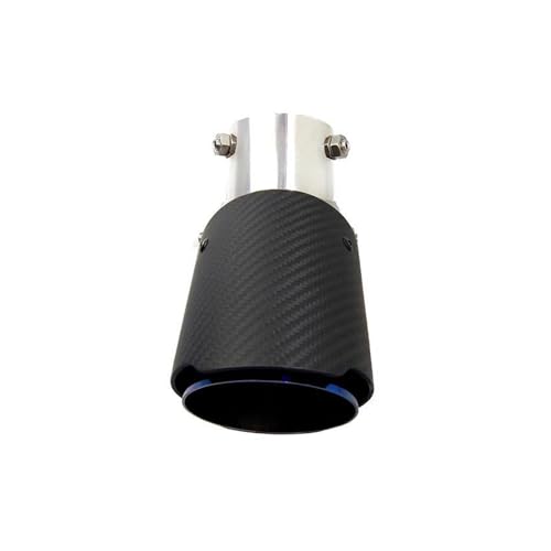 Abgasrohr Für Toyota Auto Universal Winkel Einstellbar Carbon Fiber Auspuff Spitze Gerade Kante Gebrannte Blau Schalldämpfer Auto Auspuffrohr(Matte Out101) von SADQRG