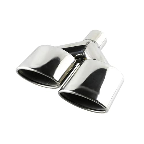 Abgasrohr Für W204 W211 Edelstahl Auto Spitze 57mm Schnittstelle Dual Outlet Auspuffrohr Schalldämpfer Endrohr Silber Auto Auspuffrohr(Links) von SADQRG