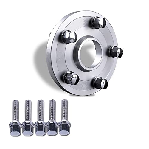 Cars Spurverbreiterung PCD 5x100 CB 56.1mm Für Subaru Für Legacy Für Impreza Für Forester Für Outback CV Aluminiumlegierung 1 Stück Nabendichtungen(1PC silver adapter 15mm) von SADQRG