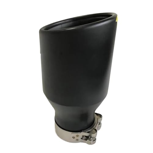 SADQRG Abgasrohr Autoschalldämpfer Modifiziertes Endrohr Edelstahl Schwarz Großkaliber 115 Universal Throat Matte Zubehör Auspuffspitzen Auto Auspuffrohr(66MM IN-101MM Out) von SADQRG