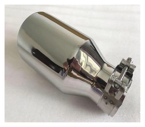 SADQRG Abgasrohr Edelstahl-Auspuffrohr Mit Großem Durchmesser 115 Mm 4,5 Zoll Flache Kante Universeller Schalldämpfer Endrohr Automodifikationen Auto Auspuffrohr(66MM IN-115MM Out) von SADQRG