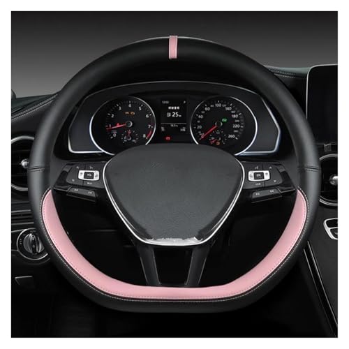 SADQRG Lenkradbezug D-förmige Auto-Lenkradabdeckung Für VW Für Golf 7 8 Für Polo 2014 2015 2016 2017 2018 2019 2020 2021 Auto Lenkradhüllen(PINK) von SADQRG