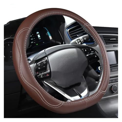 SADQRG Lenkradbezug Lenkradabdeckung D-Form Für Hyundai Für Ioniq 2016 2017 2018 2019 2020 2021 2022 PU-Leder-Auto-Styling-Schutz Auto Lenkradhüllen(Braun) von SADQRG