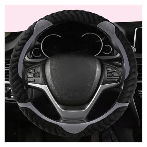 SADQRG Lenkradbezug Winter Plüsch 36cm Auto Lenkrad Abdeckung Für Civic Für Ciimo Für Jade Auto Lenkradhüllen(Grey O) von SADQRG