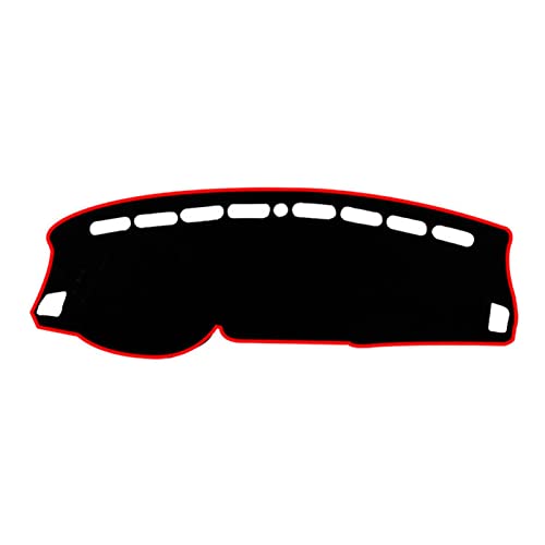 SADQRG Sonnenschutz Armaturenbrett Abdeckung Anti-Rutsch-Abdeckungsmatte Für Citroen C5 Für Aircross 2017 2018 2019 2020 Sonnenschirm Instrument Teppich(Red Edge) von SADQRG