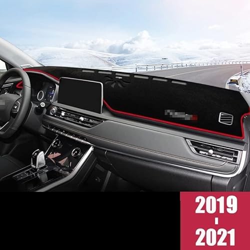 SADQRG Sonnenschutz Armaturenbrett Abdeckung Für Chery Für Tiggo 8 Pro 2019 2020 2021 2022 Auto Vermeidung Licht Pad Instrumentenplattform Schreibtisch Abdeckung Matte Teppiche(Rot) von SADQRG