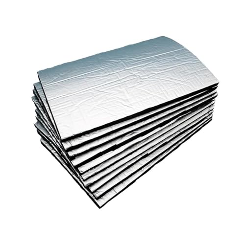 Schallschutzmatte 10/20 stücke Auto Sound Deadener Wärmedämmung Matte Aluminium Folie 5mm Wärmeschutz Pad Insulation Pad(20PCS) von SADQRG