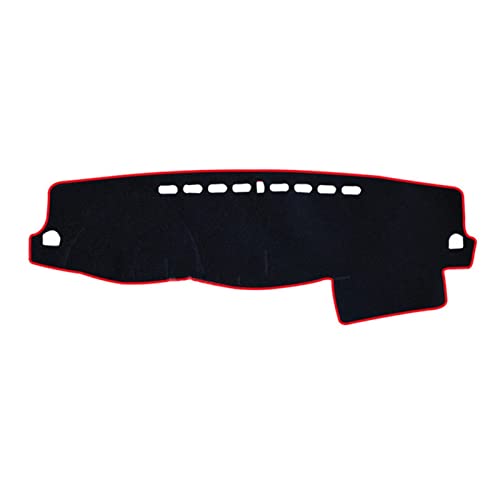 Sonnenschutz Armaturenbrett Abdeckung Anti-Rutsch-Matte Armaturenbrettabdeckung Für Mitsubishi Für Pajero Für Shogun Für Montero 2006-2019 V80 V87 V93 V97 Teppich Sonnenschutz(Red Edge) von SADQRG