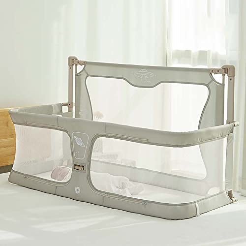 SADRIM 3 in 1 beistellbett Baby,babybett,Babywiege,Baby Bett,Höhenverstellbares, beistellbett Baby boxspringbett,Baby laufstall, der auf das Bett gestellt Werden kann,mit Mückennetz von SADRIM