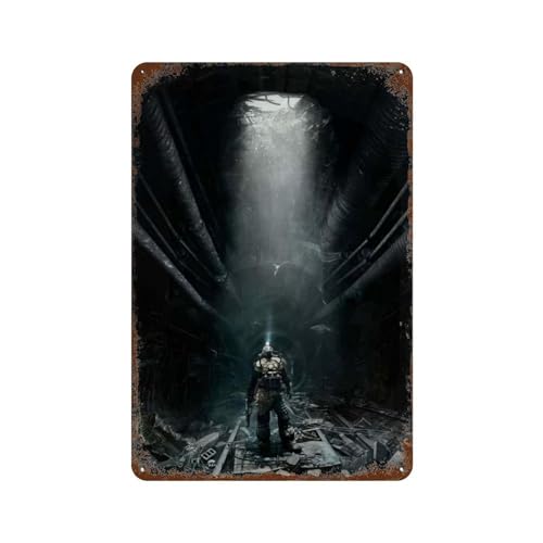 SADRUERE Metro 2033 Spielposter, Wanddekoration, Kunst, Metallblech, Poster, moderne Bar-Dekorationen, 30 x 20 cm SADRUERE Metro 2033 Spielposter, Wanddekoration, Kunst, Metallblech, Poster, moderne Bar-Dekorationen, 30 x 20 cm von SADRUERE