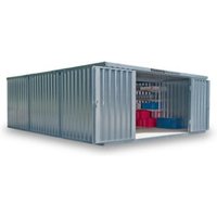 FLADAFI® Materialcontainer- Kombination MC 1560 verzinkt, zerlegt mit Holzfußboden von SÄBU