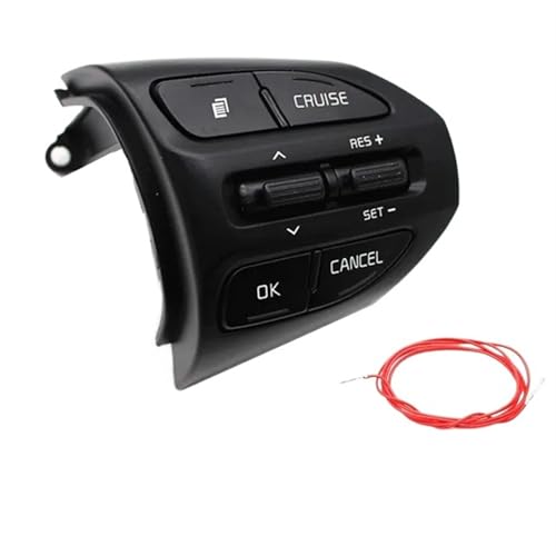 Lenkrad Tasten Schalter Baugruppe Ersetzen Lenkung/Fit for KIA K2 RIO X LINE Tasten Bluetooth Telefon Tempomat Lautstärke Lenkrad Knopfschalter Multifunktions Lenkrad Tastenschalter(Cruise -red wire) von SAEHEDRDDF