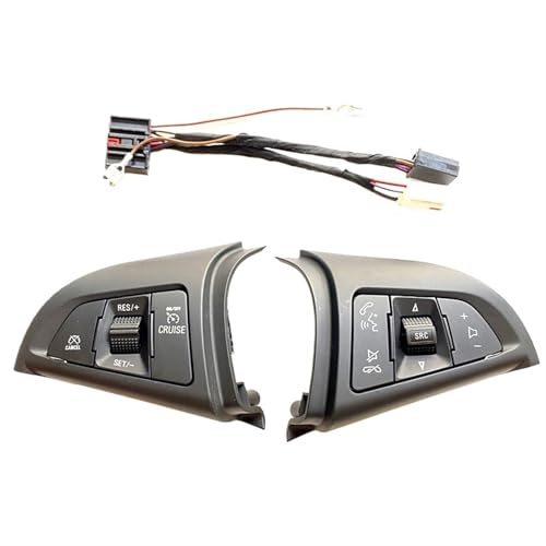 Lenkrad Tasten Schalter Baugruppe Ersetzen Lenkung/Passend for Chevrolet Cruze 2009-2014. Multifunktions-Lenkradtaste, Tempomatschalter, Bluetooth-Audio, Tempomat. Multifunktions Lenkrad Tastenschalt von SAEHEDRDDF