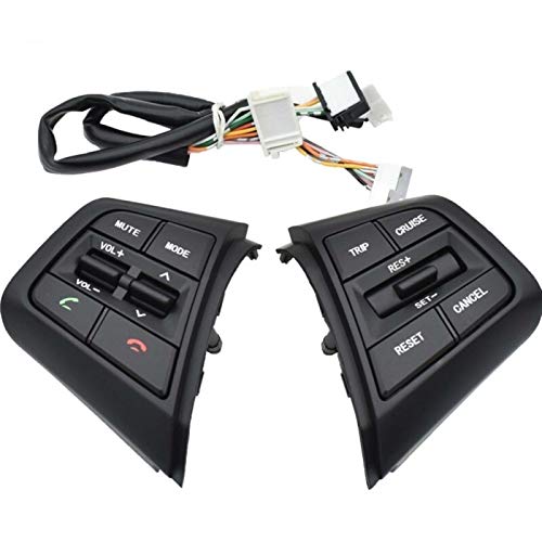 Lenkrad Tasten Schalter Baugruppe Ersetzen Lenkung Auto-Lenkrad-Tempomat-Tasten Fernbedienungs-Lautstärketaste mit Kabeln/Passend for Hyun.dai Ix25 (Creta) 1.6L Multifunktions Lenkrad Tastenschalter von SAEHEDRDDF