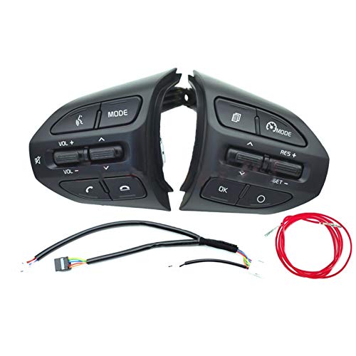 Lenkrad Tasten Schalter Baugruppe Ersetzen Lenkung Lenkradtaste/Passend for KIA K2 RIO 2017 2018 RIO X LINE Tasten Bluetooth-Telefon Tempomat Lautstärkeschalter Multifunktions Lenkrad Tastenschalter(K von SAEHEDRDDF