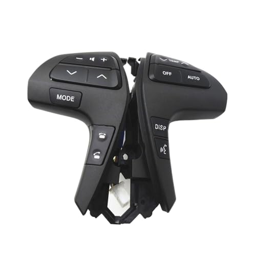 Lenkrad Tasten Schalter Baugruppe Ersetzen Lenkung UV-Silber/Gold Farbe Lenkrad Audio Control Taste Mit Bluetooth 84250-06180 /Fit for Toyota Camry Multifunktions Lenkrad Tastenschalter(Black silver) von SAEHEDRDDF