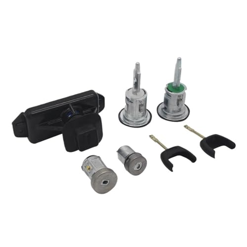 Zündschloss Starterschalter mit Schlüssel Ersatz AL086 /PASSEND for FORD TRANSIT MK7 2006-2014 KOMPLETTES TÜRSCHLOSS-SET + 2 SCHLÜSSEL VOLLEN SATZ 5 STÜCKE 6C1AV22050XB Auto Zündschalter Lock Barrel S von SAEHEDRDDF