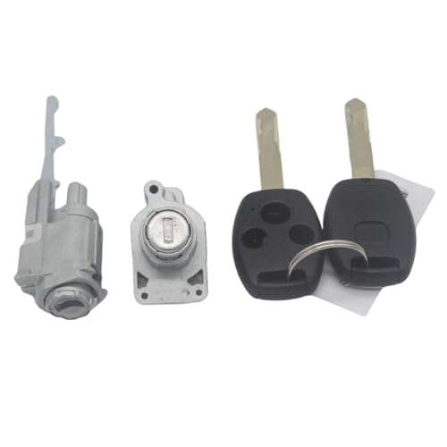 Zündschloss Starterschalter mit Schlüssel Ersatz AL231 ZÜNDSCHALTER TÜRSCHLOSS BARREL TASTE SCHLÜSSEL/FIT for HONDA CIVIC 06-08 CRV FIT ODYSSEY Auto Zündschalter Lock Barrel Starterschalter mit(3-Butt von SAEHEDRDDF