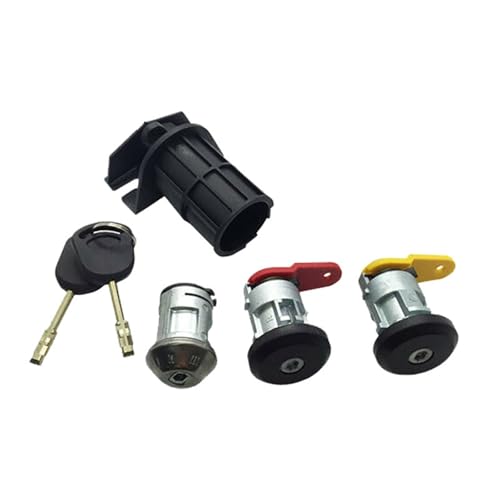 Zündschloss Starterschalter mit Schlüssel Ersatz KOMPLETTE LOCK SET ZÜNDSCHALTER LINKS RECHTS TÜRSCHLOSS STAMM SCHLOSS/FIT for FORD KA FIESTA KURIER ESCORT 3N21 F22050 BB Auto Zündschalter Lock Barre von SAEHEDRDDF