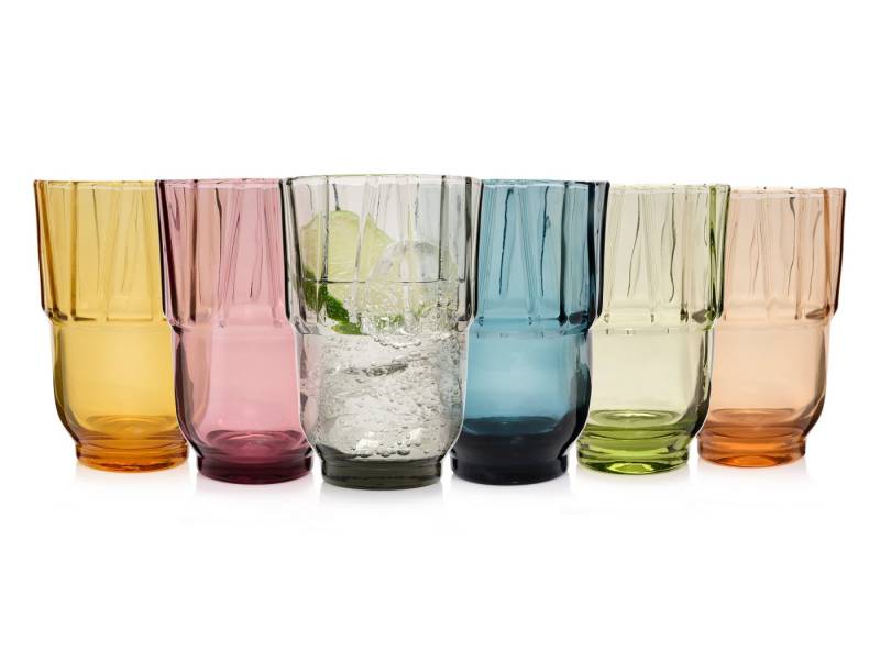 SÄNGER Gläser-Set Casablanca buntes Wassergläser Set, Glas, 300 ml, spülmaschinengeeignet von SÄNGER
