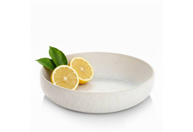 SÄNGER Tafelservice Korfu Geschirrset (1-tlg), 6 Personen, Steingut, Obstschale, Creme Beige, Handmade, Premium Collection von SÄNGER