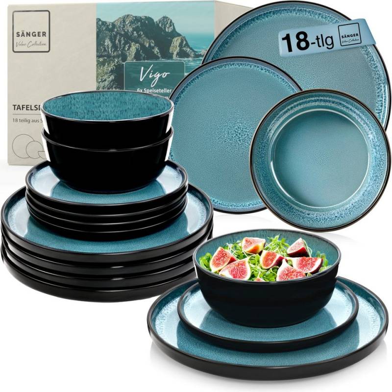 SÄNGER Tafelservice Vigo (18-tlg), 6 Personen, Steingut, Tafelservice, Handmade, Erweiterbar, VALUE COLLECTION von SÄNGER