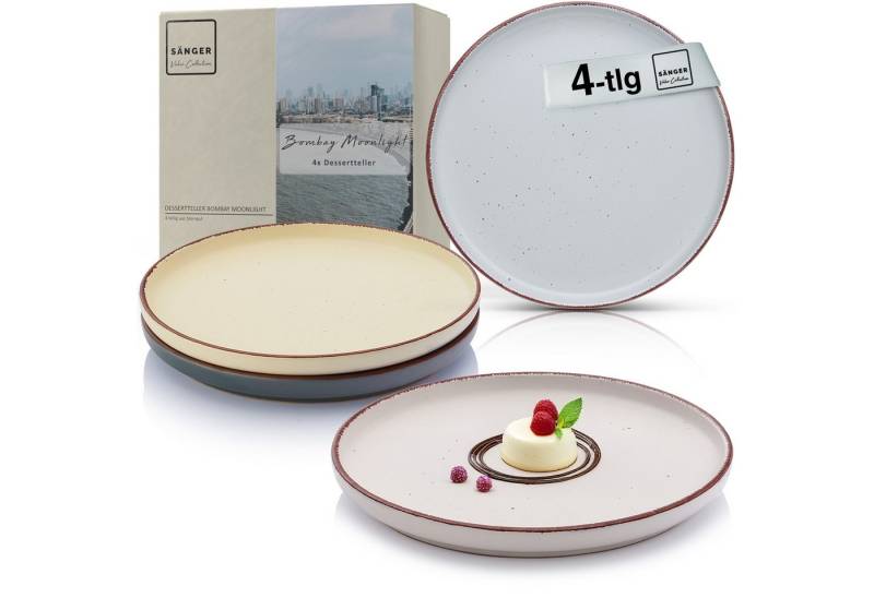 SÄNGER Teller Bombay, (4 St), Bombay Moonlight, 4x Dessertteller, Steingut, VALUE COLLECTION von SÄNGER