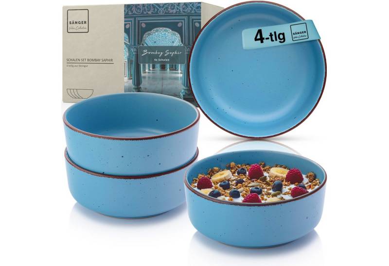 SÄNGER Teller Bombay, (4 St), Bombay Saphir, 4x Schalen, Steingut, VALUE COLLECTION von SÄNGER
