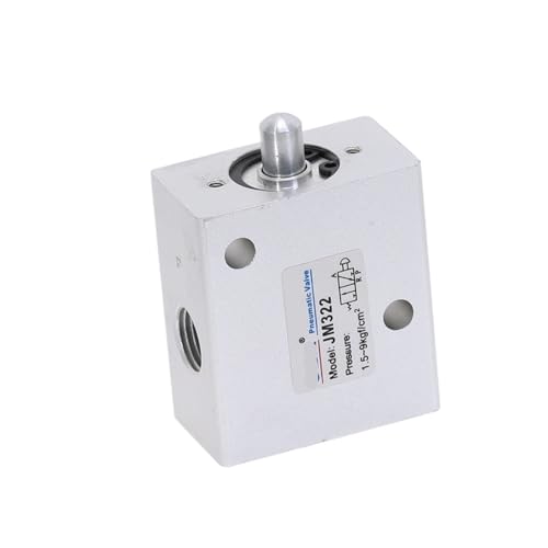 1 Stück JM322 2-Positionen-3-Wege-Buchse 1/4 Zoll 12 mm mechanisches Druckknopf-Luftventil(No Fittings) von SAEVVCJWW