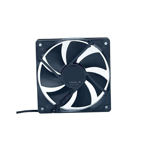 FAN-WD12 Kühlerlüfter Computer Wasserkühlung Industrieinstrument Lüfter schwarzer Rahmen farblos 12CM. Lüfter-WD12 (Color : Black) von SAEVVCJWW