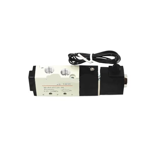 Luftmagnetventil 4V110-06 2-Positionen 5-Wege 1/8" pneumatisches Steuerventil DC12V DC24V AC110V AC220V(DC12) von SAEVVCJWW