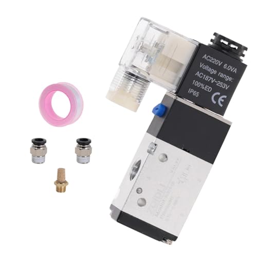 Pneumatisches Magnetventil 3-Wege-2-Positionen-Luftrichtungssteuerung 3V210-08 DC12V DC24V AC110V AC220V(3V210-08-w 10mm,AC 110V) von SAEVVCJWW