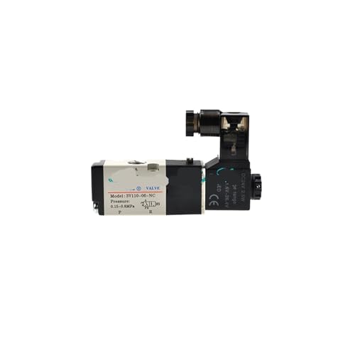Pneumatisches Magnetventil 3V310-10 3/8 Zoll 3V310-08 1/4 AC110V AC220V DC12V DC24V 3-Wege-Luftsteuerventilstecker(DC24) von SAEVVCJWW